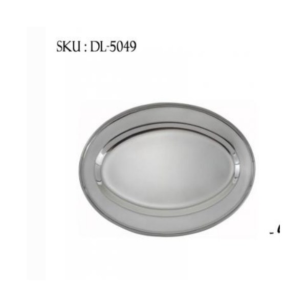 Stainless Steel Oval Tray - 45cms