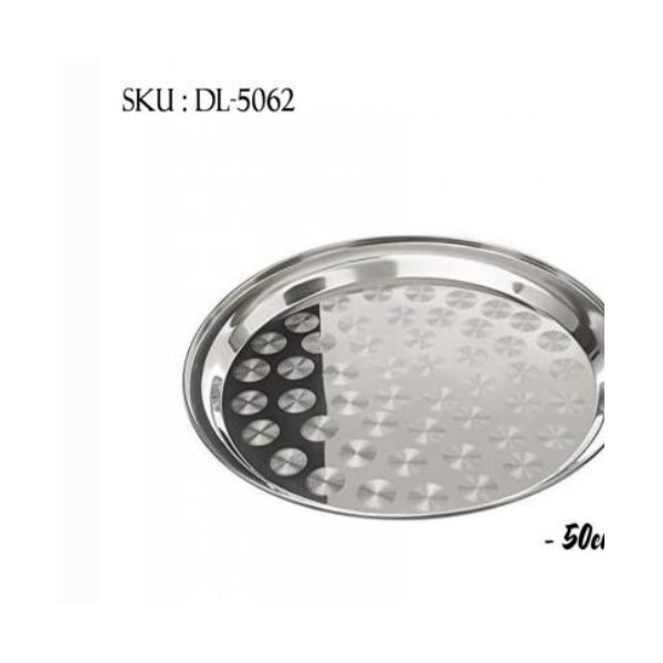 Stainless Steel Round Thali - 50cm