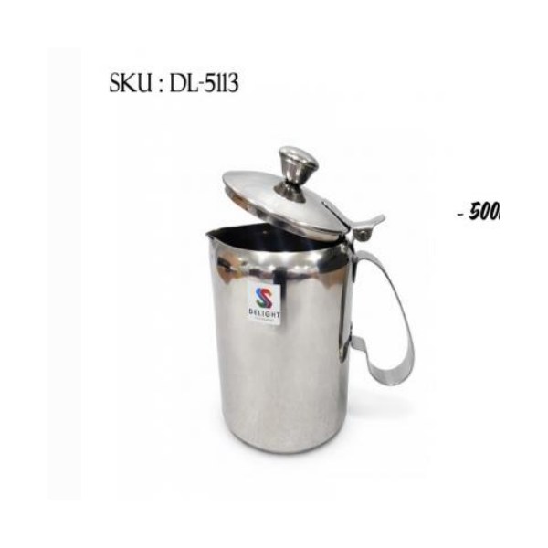 Stainless Steel Milk Jug With Lid 500ml