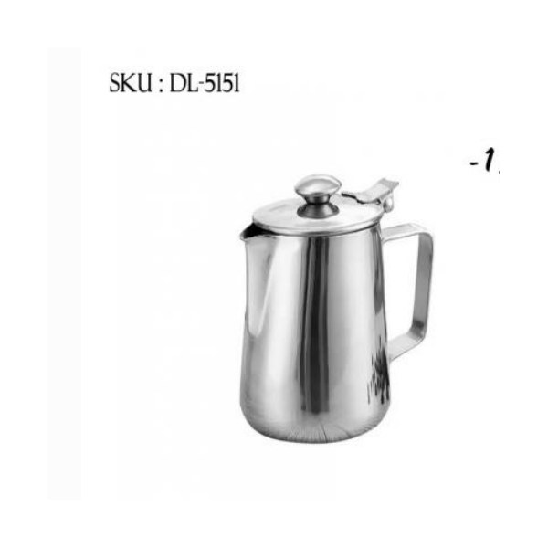 Stainless Steel Milk Jug With Lid 1 litre