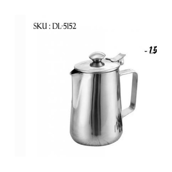 Stainless Steel Milk Jug With Lid 1.5ltr
