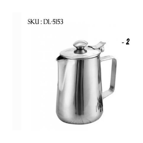 Stainless Steel Milk Jug With Lid 2ltr