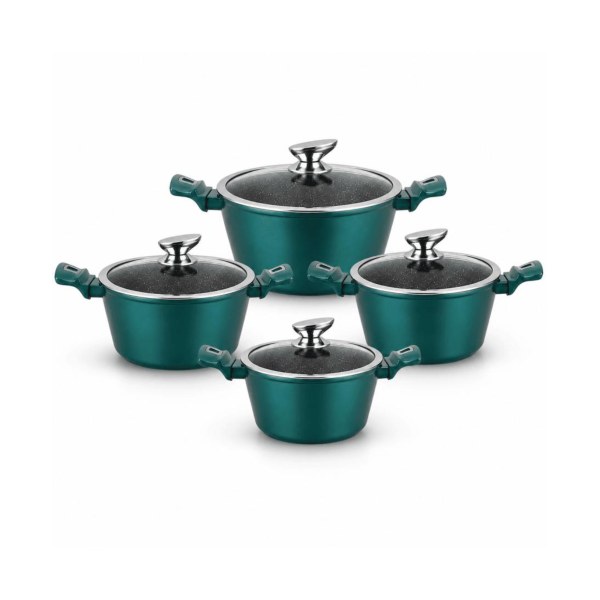 Sigma 4pc Casserole Set Green (18cm-20cm-24cm-28cm)