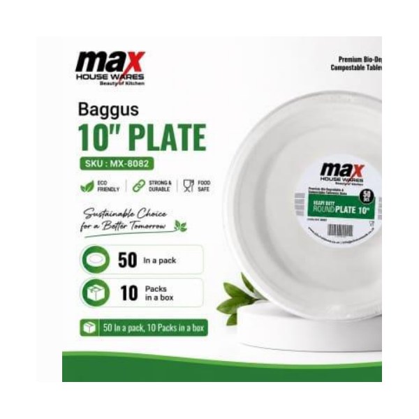 Baggus 10" Plate (50 In A Pack)