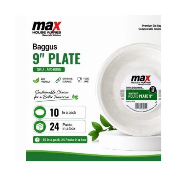 Baggus 9" Plate (10 In A Pack)