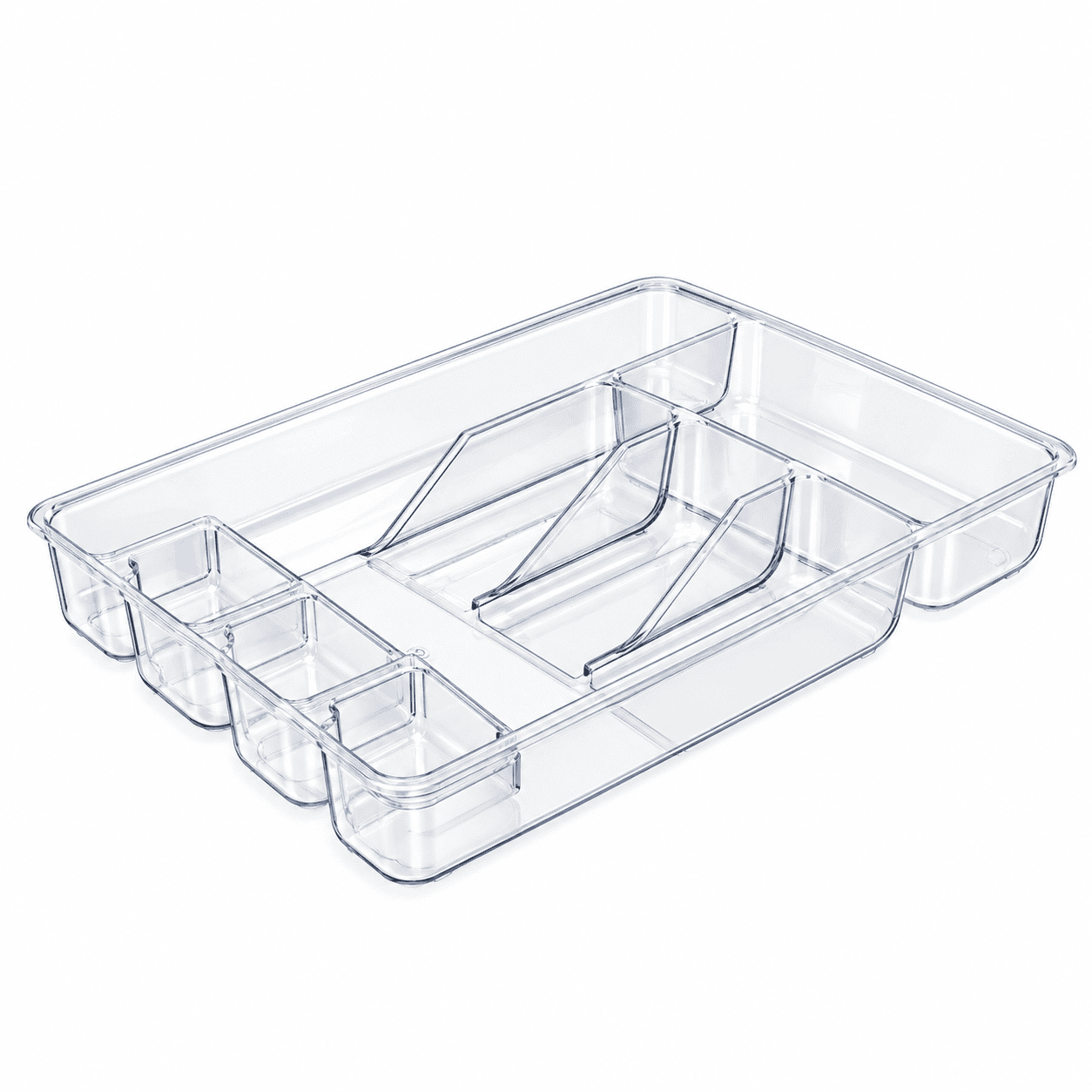 DRAWER PLASTICK CUTLERY HOLDER - LARGE - CLEAR