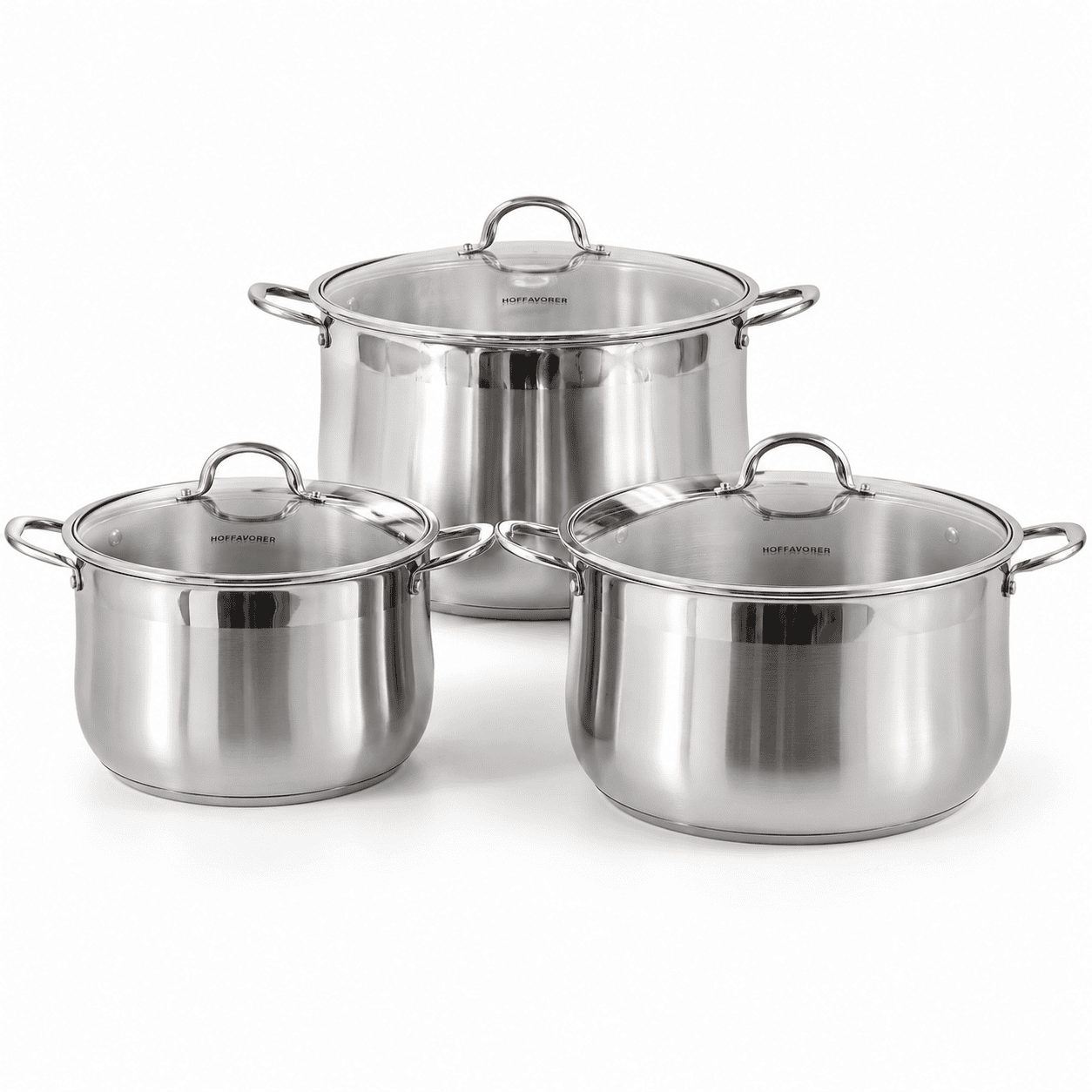 3pc Stainless Steel Stockpot Pot (36-38-40 cm)