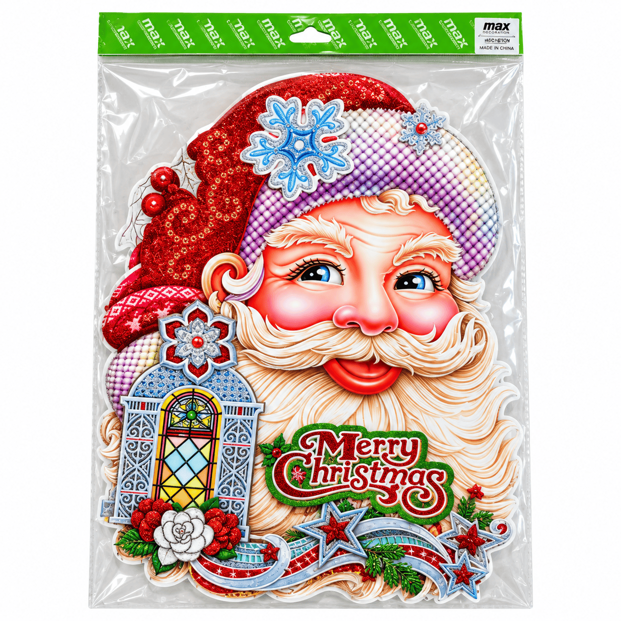 SANTA WINDOW STICKER (LARGE)
