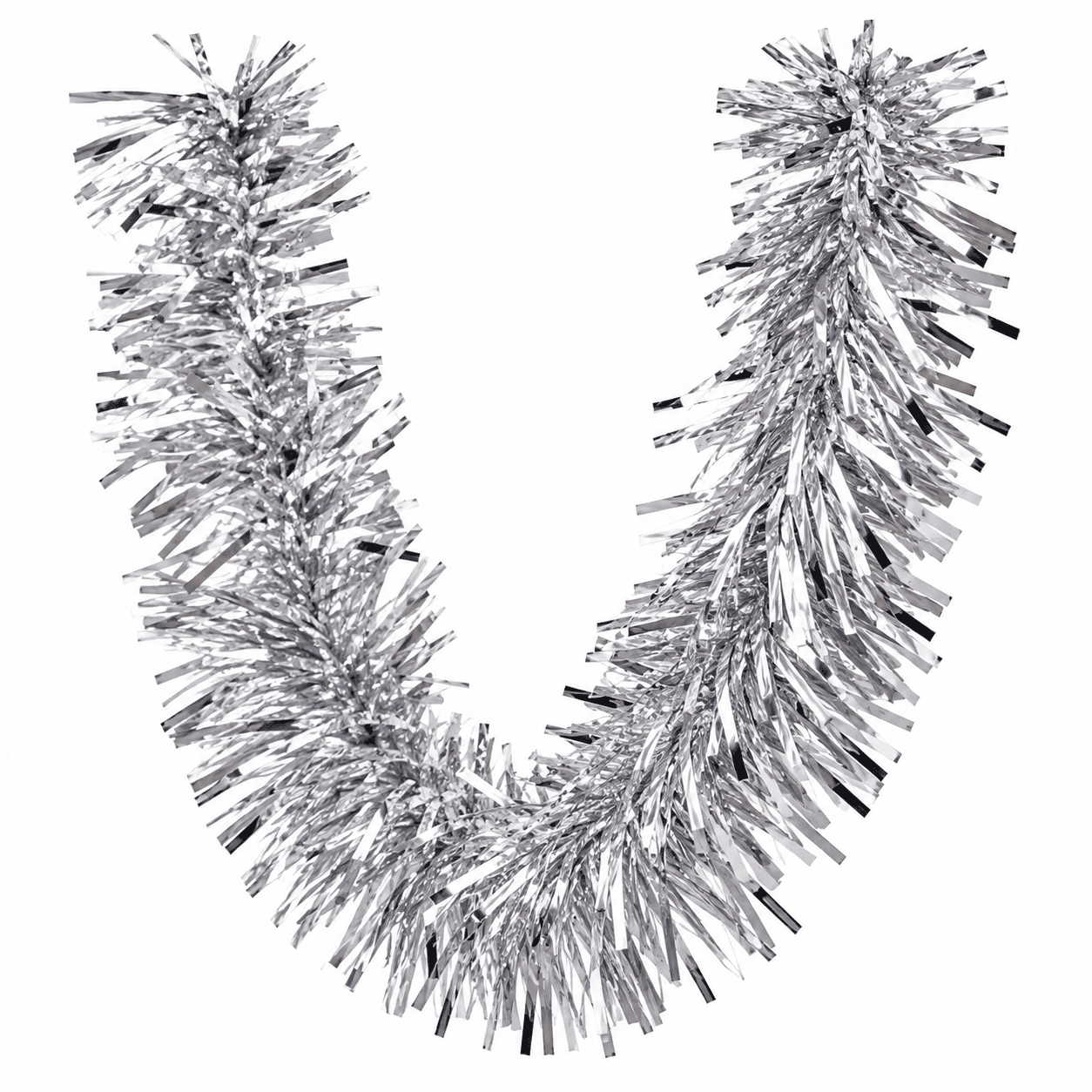TINSEL 11CM x 2M - SILVER