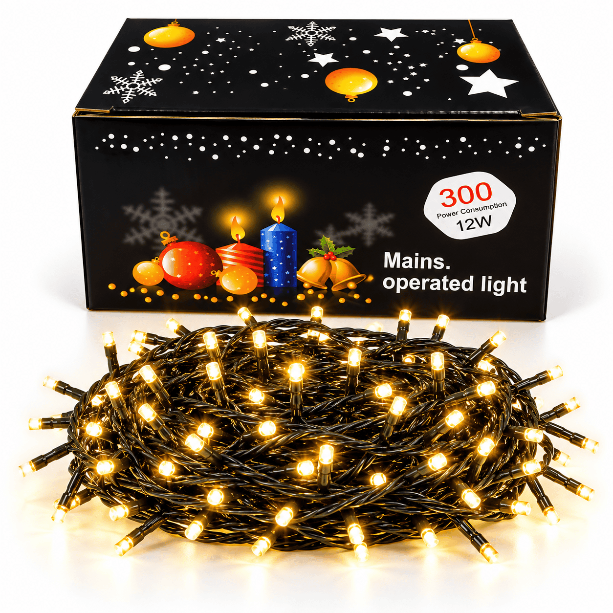 X-MAS 300PCS LIGHTS 25M - WARM WHITE