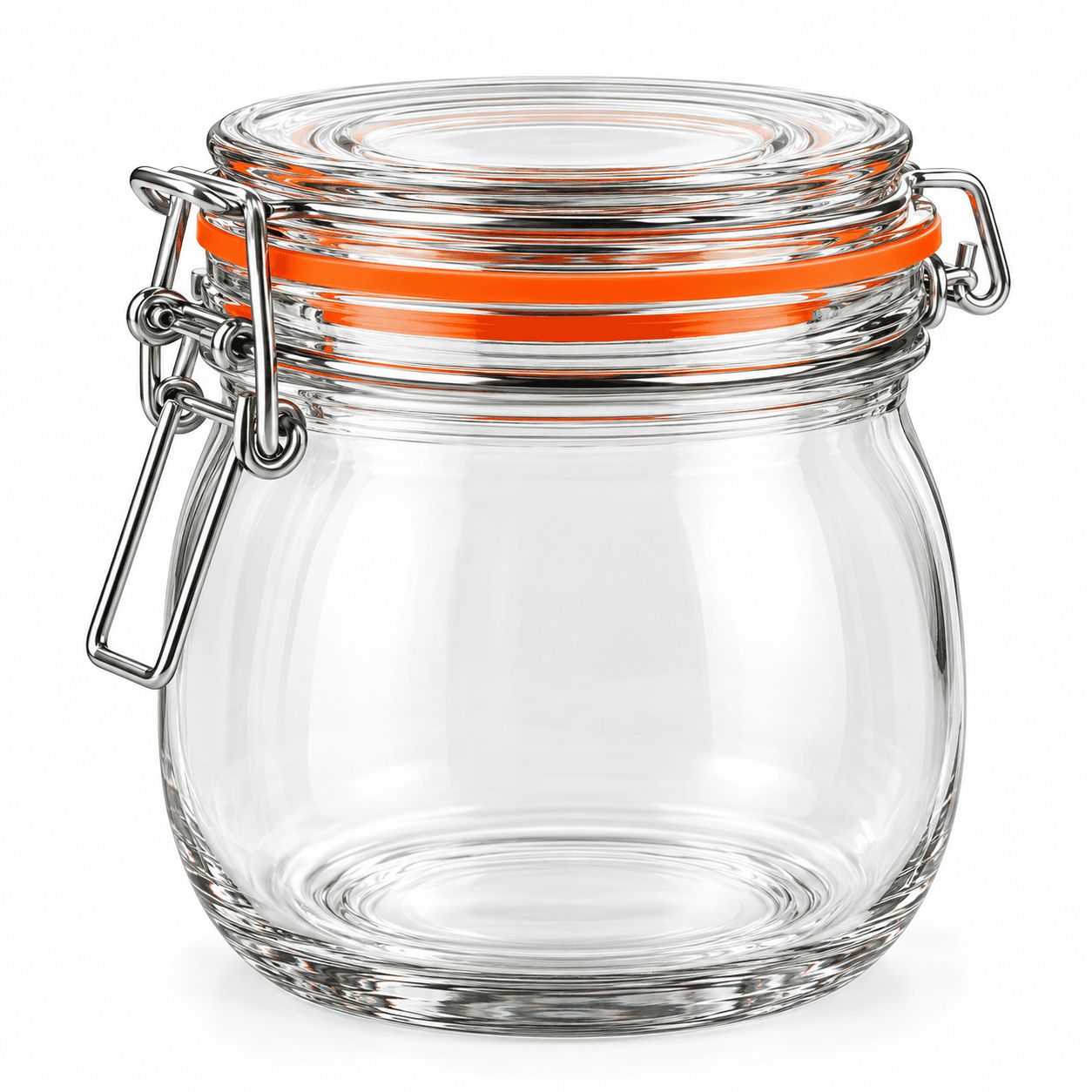 AIRTIGHT GLASS JAR WITH METAL CLIP - 750ML