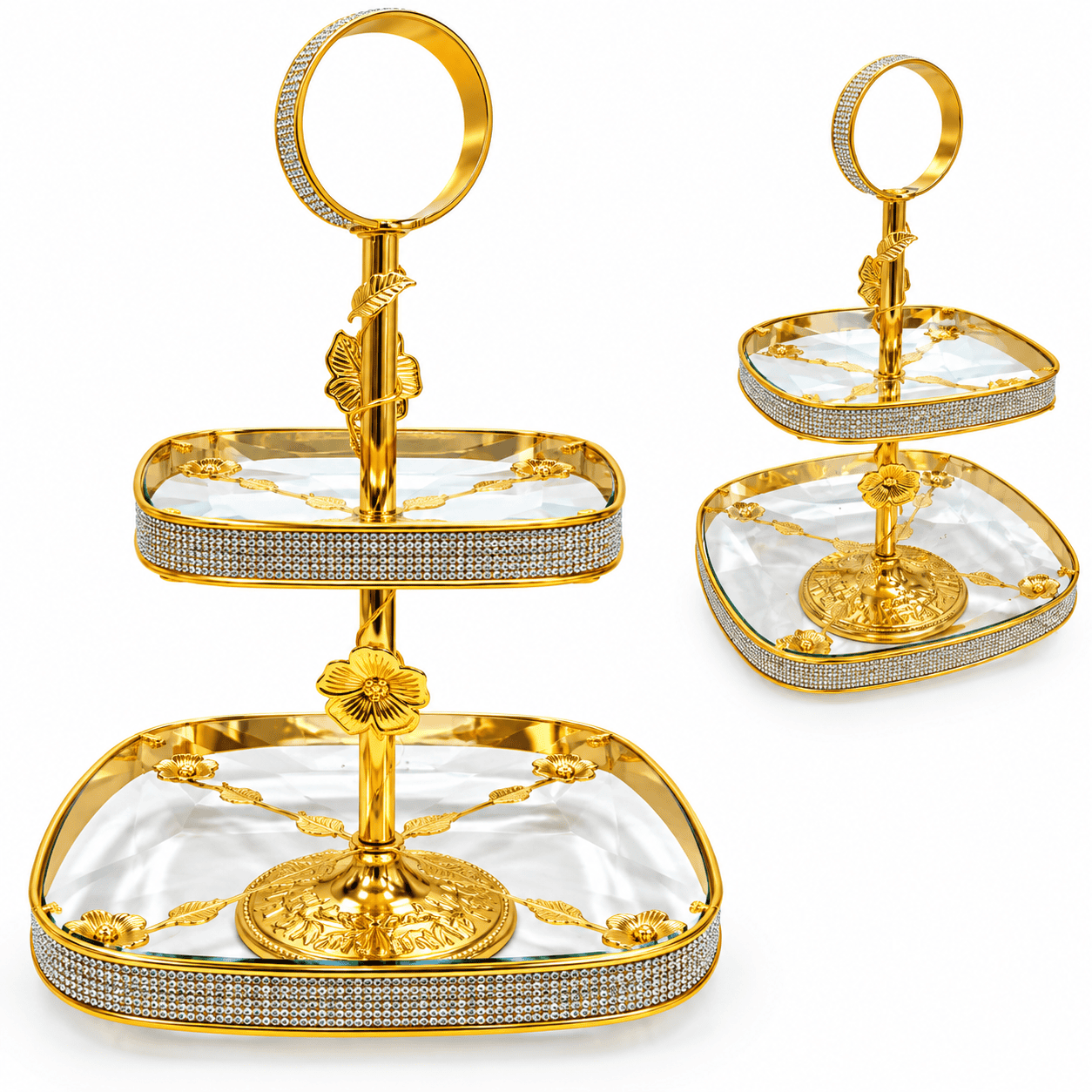 FANCY 2 TIER SERVING TRAY