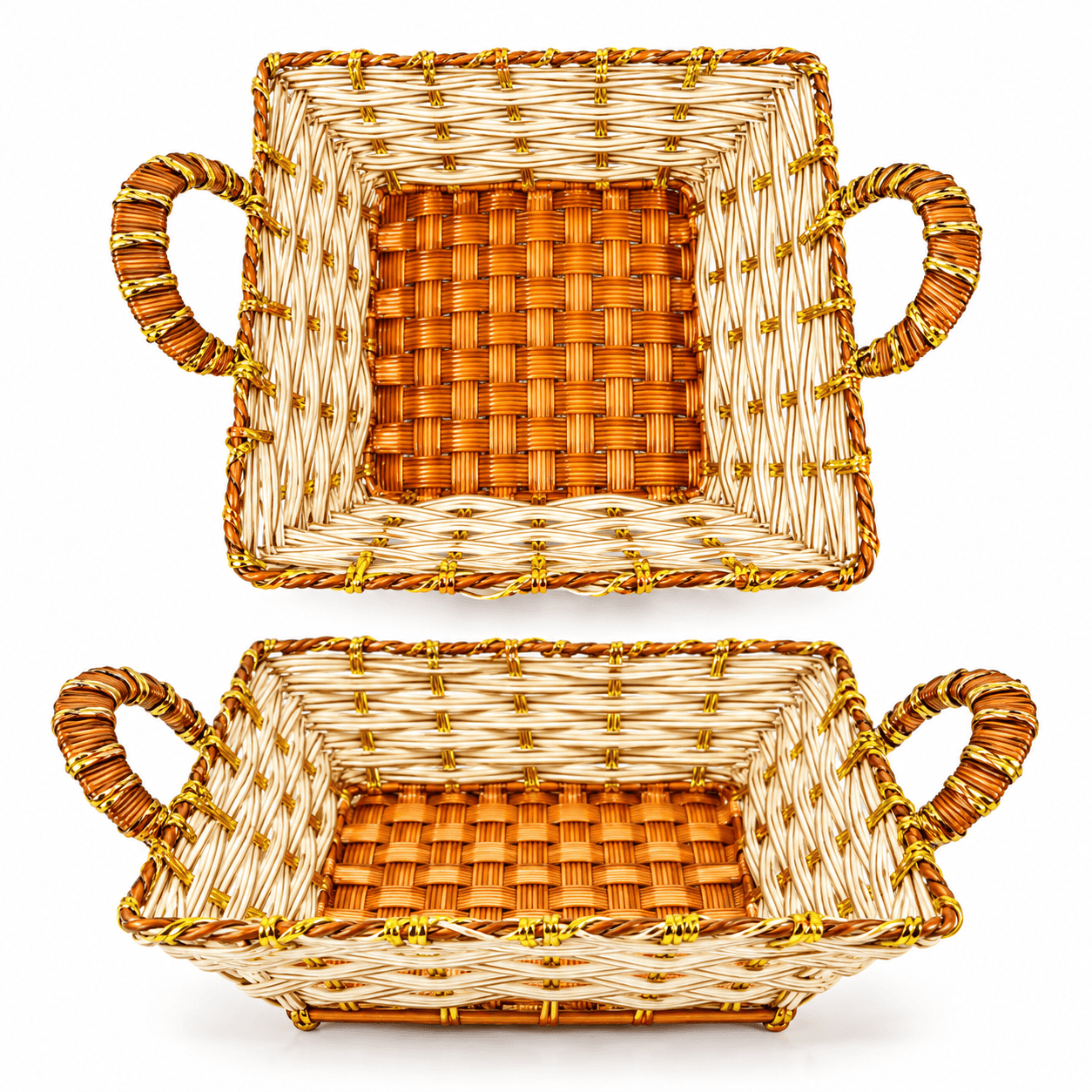 FANCY SQUARE BASKET 27*27CMS