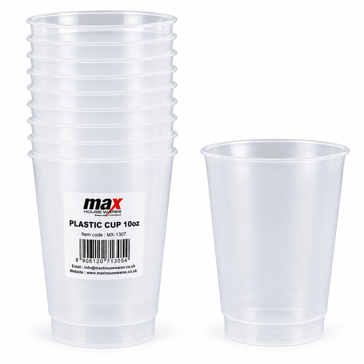 PLASTIC GLASS CUP 10OZ REUSABLE