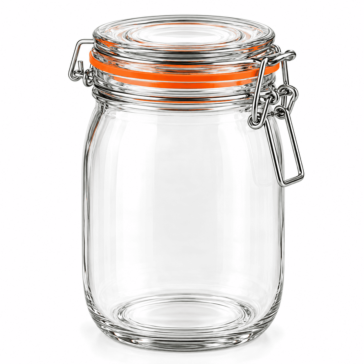 AIRTIGHT GLASS JAR WITH METAL CLIP - 3000ML