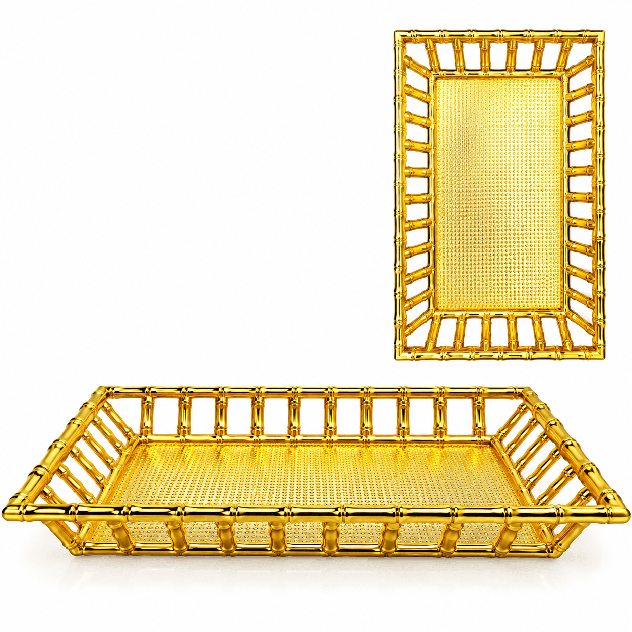 GOLDEN RECTANGLE TRAY 32*53CMS