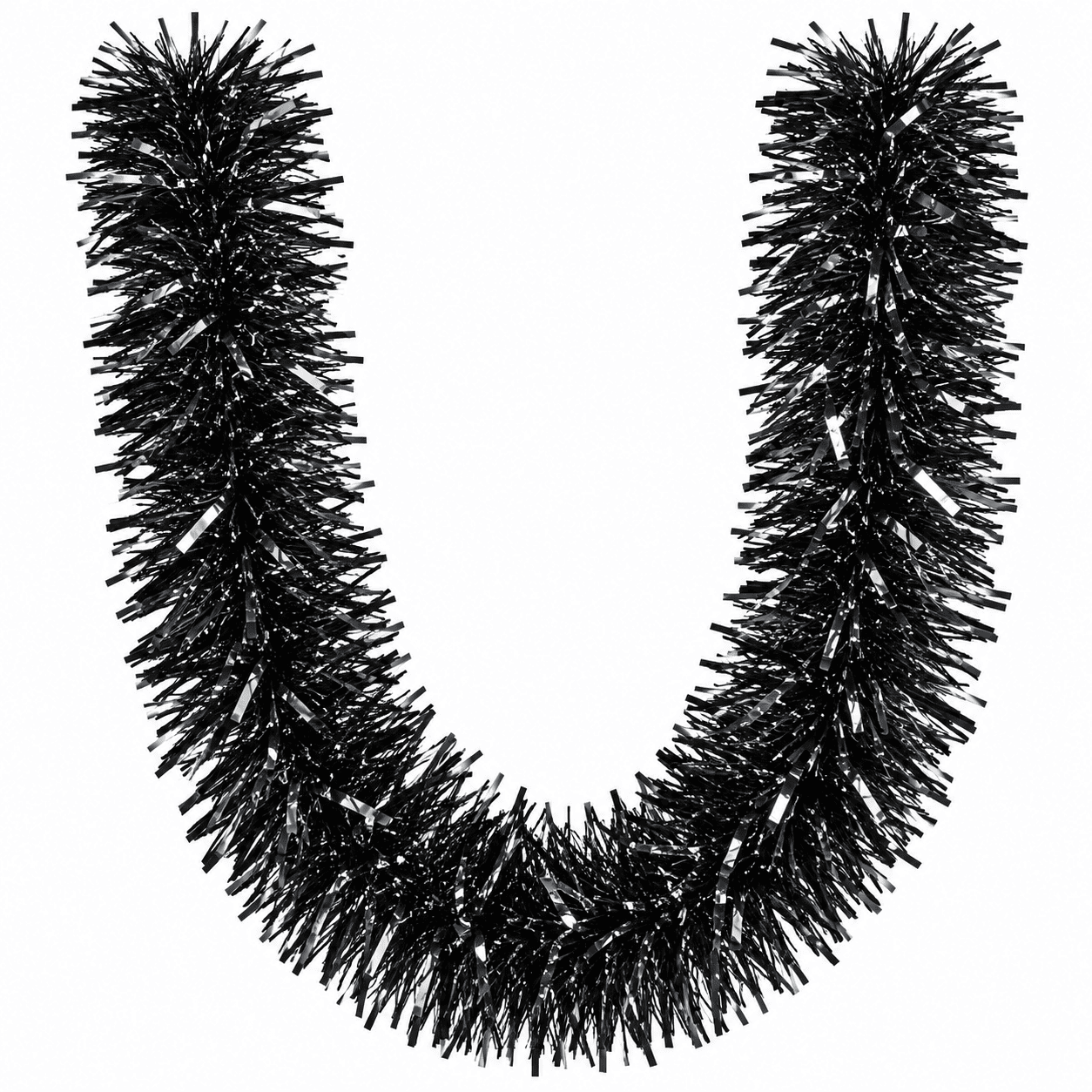 TINSEL 11CM x 2M - BLACK