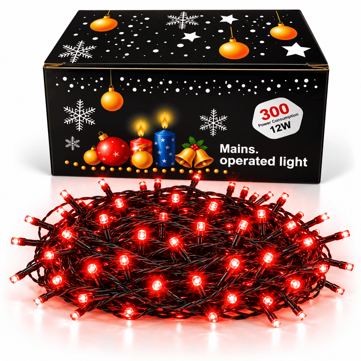 X-MAS 300PCS LIGHTS 25M - RED