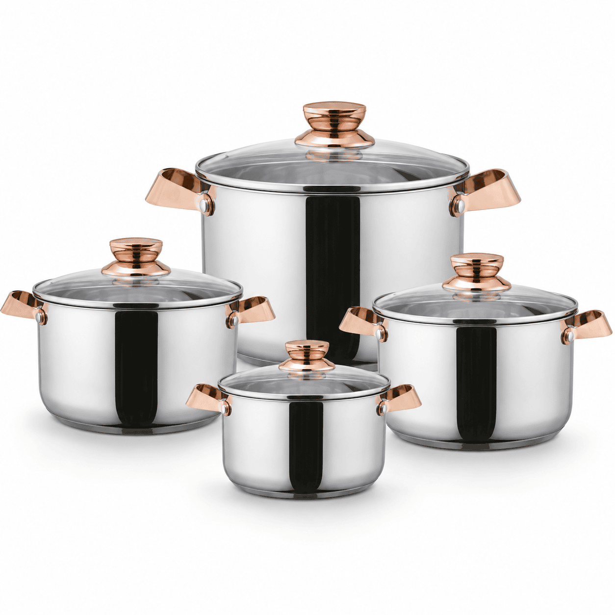 4pc Stainless Steel Stockpot Pot (16-18-20-24cm)