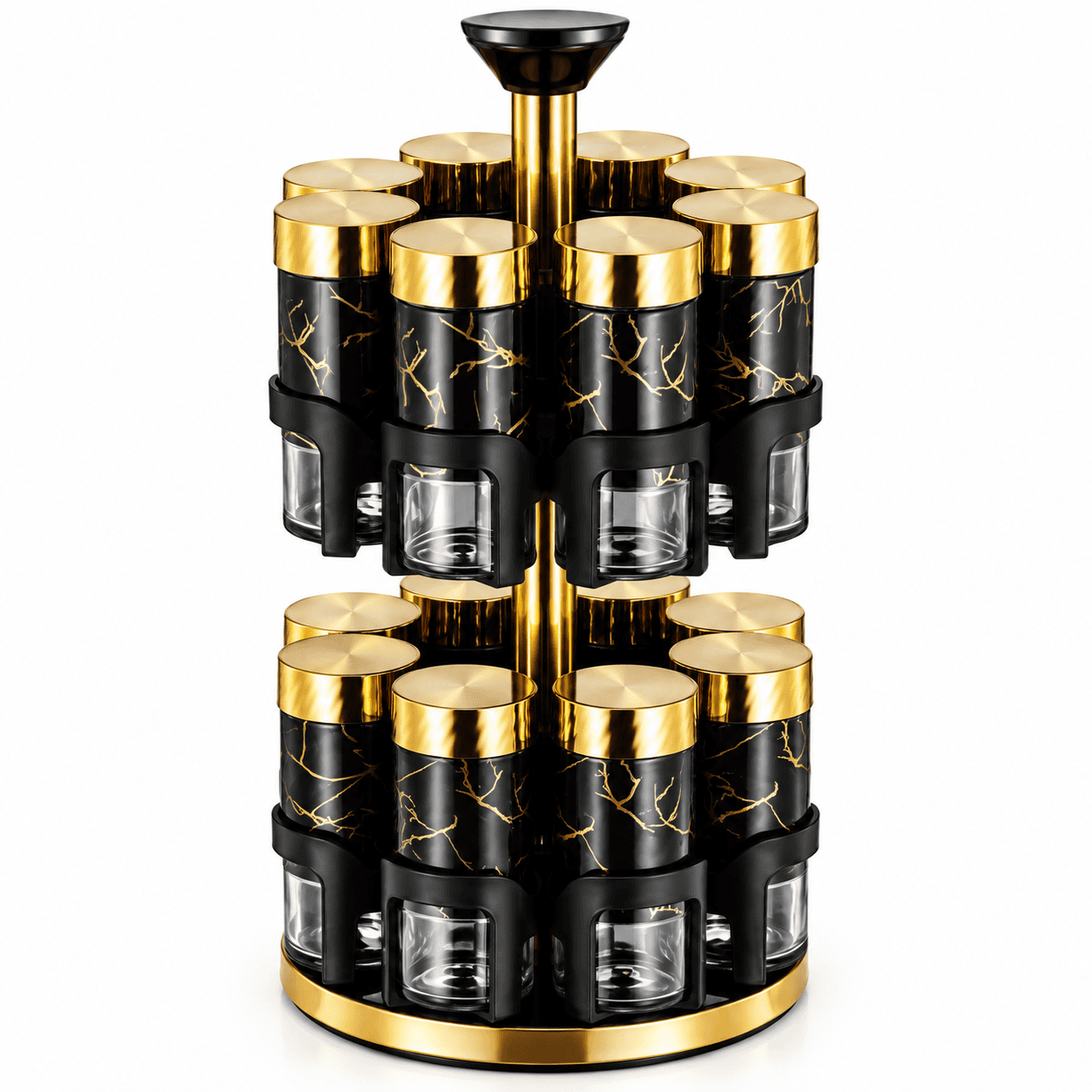 FANCY MARBLE SPICE JAR SET