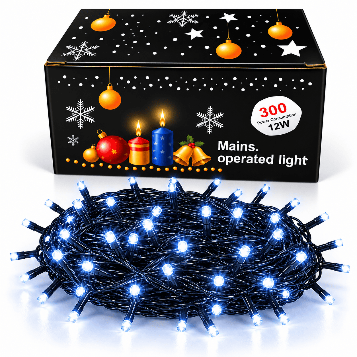 X-MAS 300PCS LIGHTS 25M - WHITE