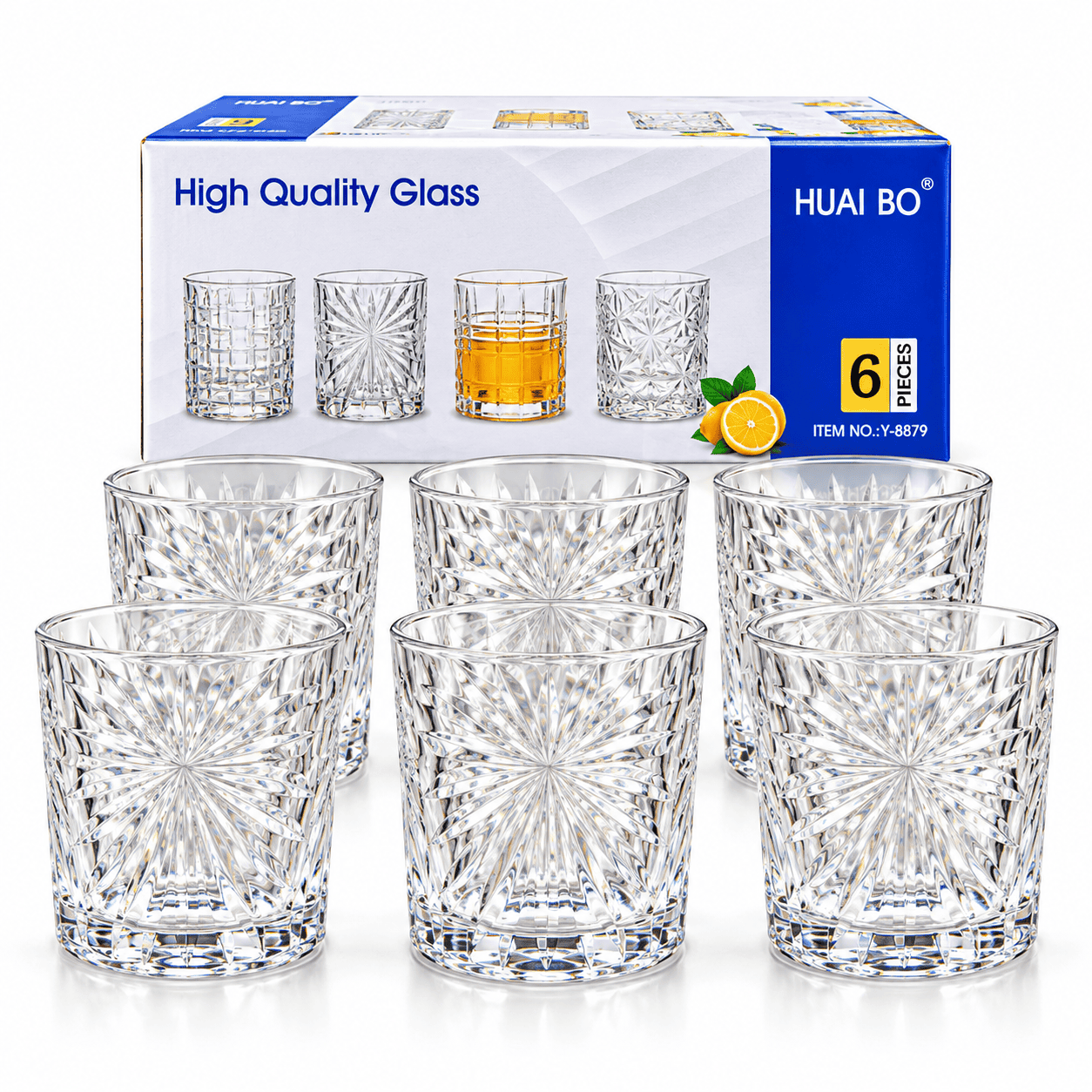 FANCY 6PCS DRINKING GLASS SET