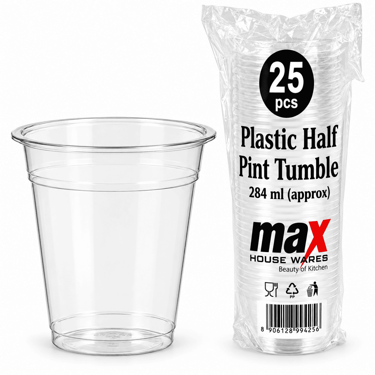 Disposable CUP 284 ML 25 PCS (HALF PINT)