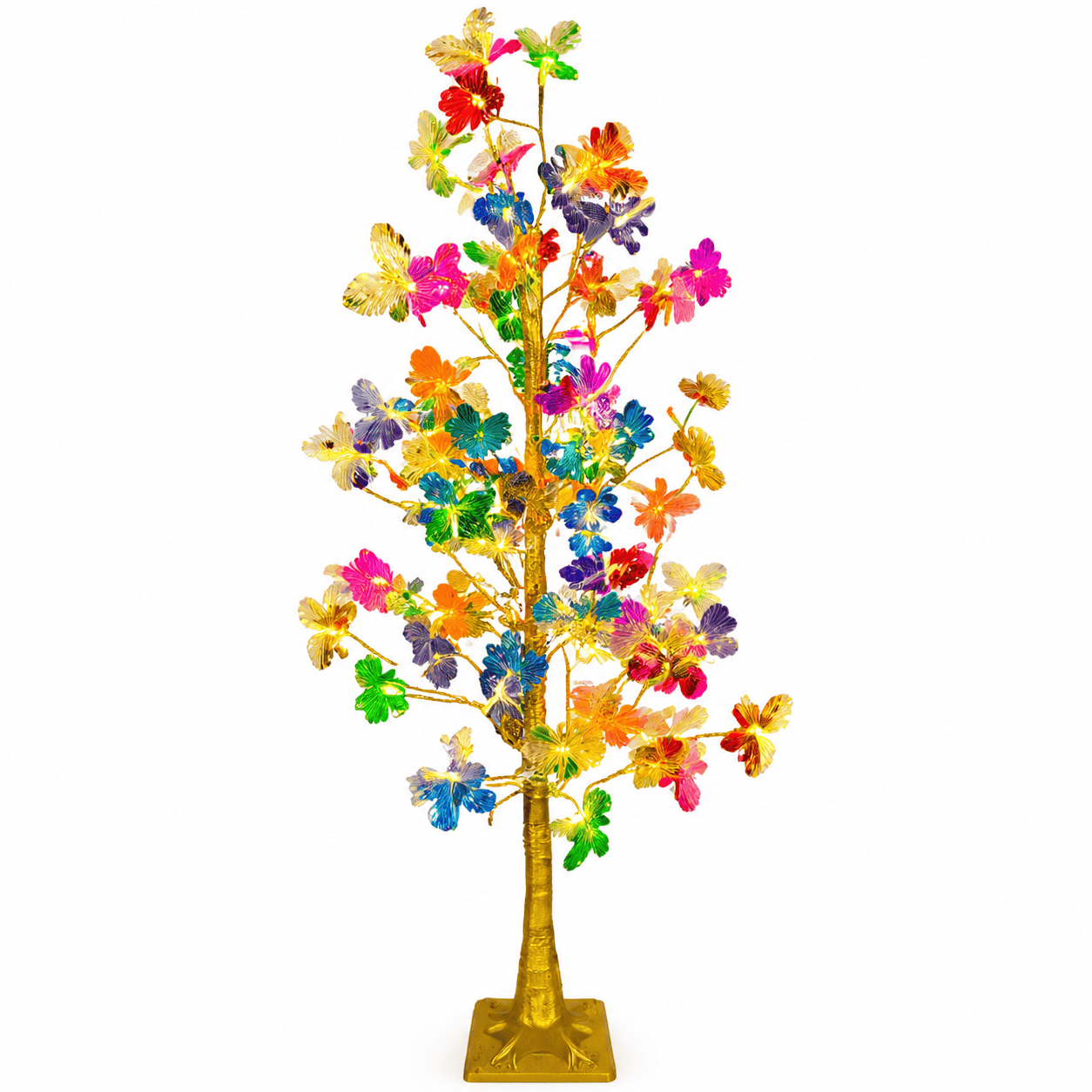 FANCY TREE WITH LIGHTS - GOLD