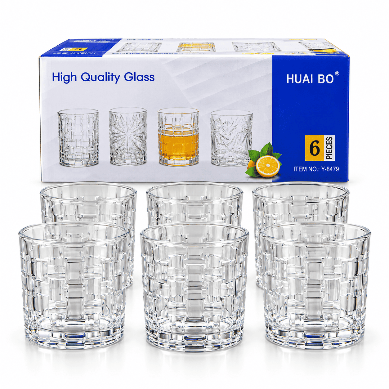FANCY 6PCS DRINKING GLASS SET