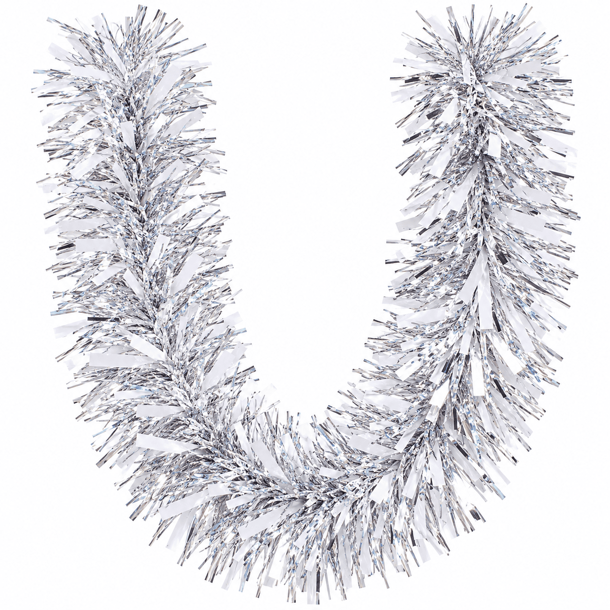 TINSEL 11CM x 2M - WHITE