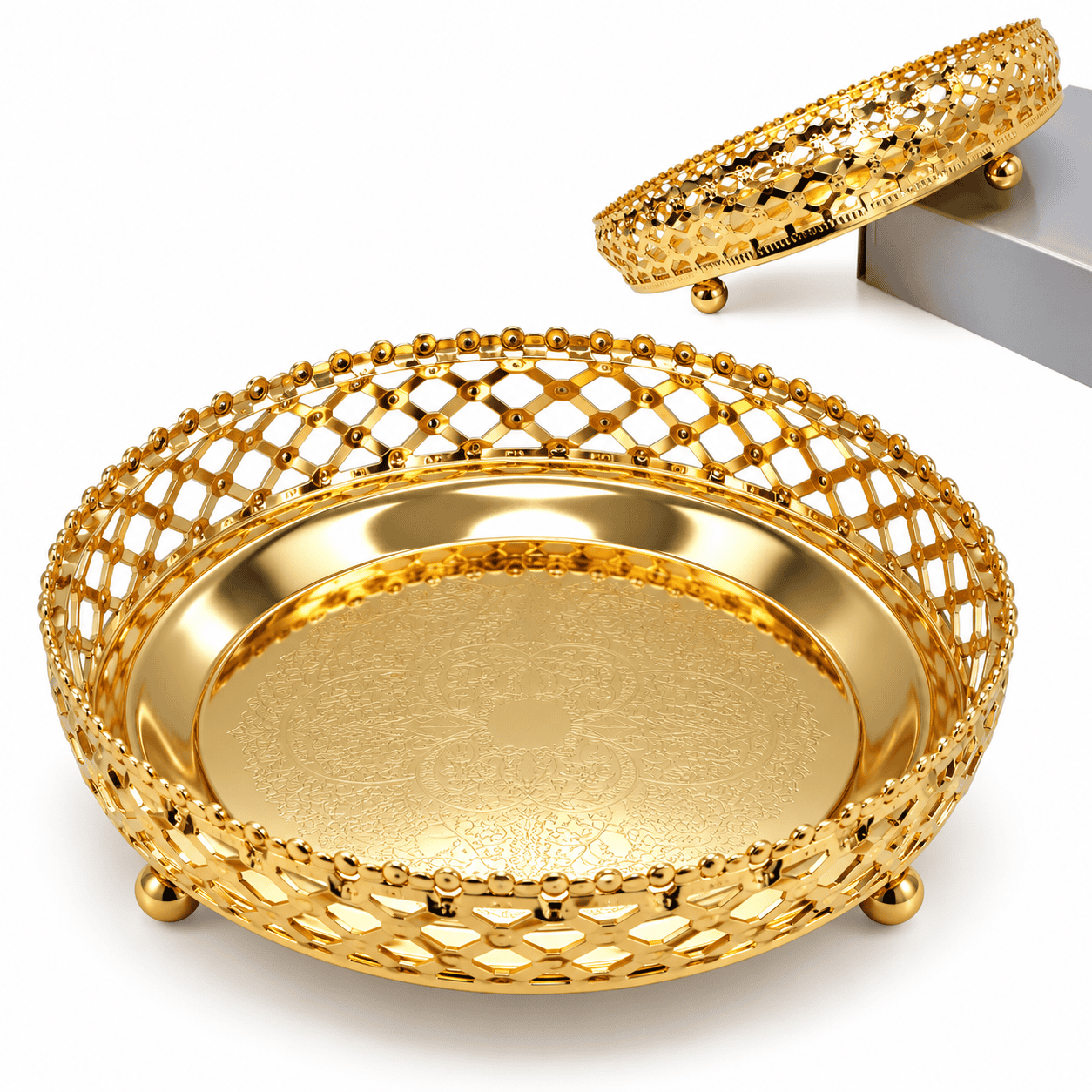 8INCH GOLD IRON PLATE