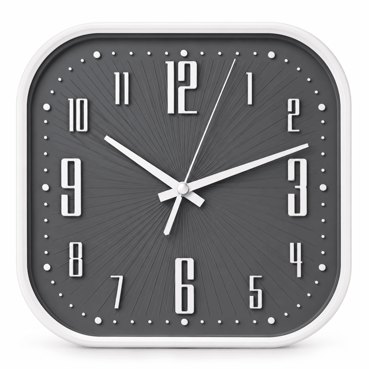 Wall clock - Grey White