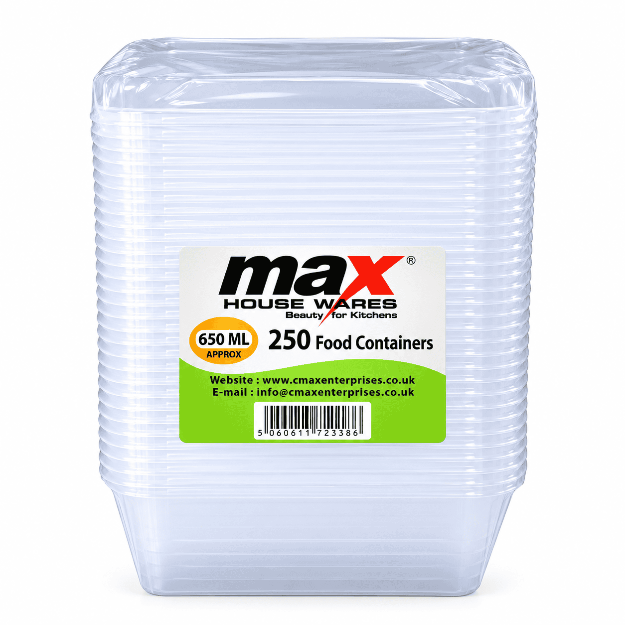 Microwave Container Pack Of 250 (650 ML)