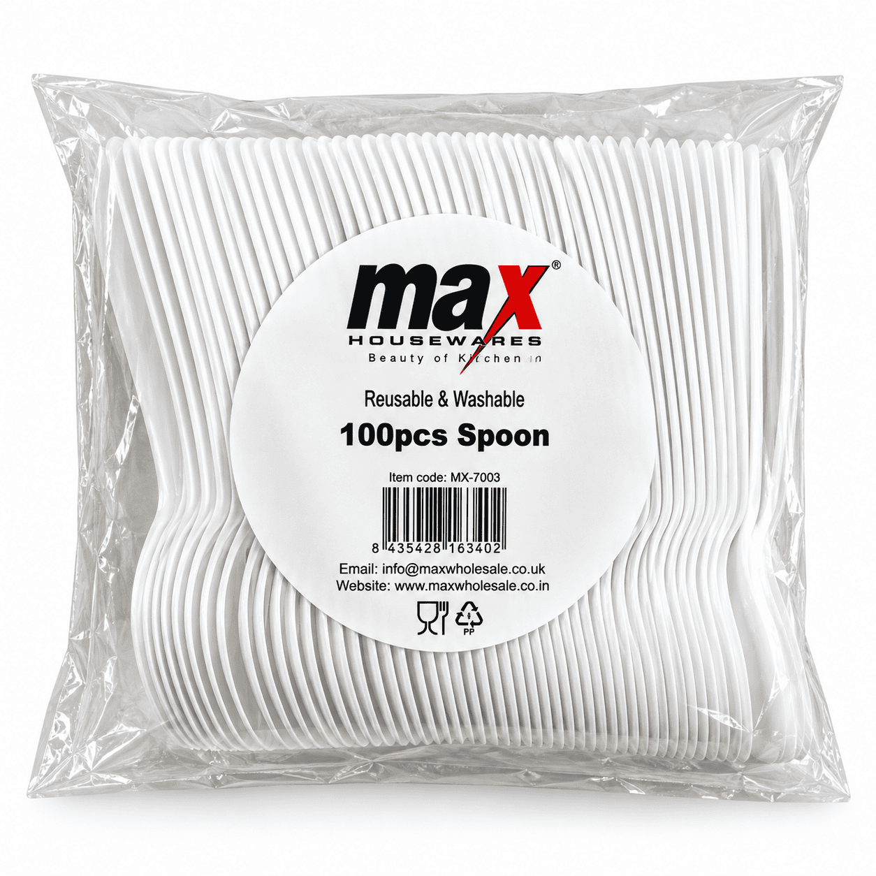 Disposable Plastic Spoon PK OF 100