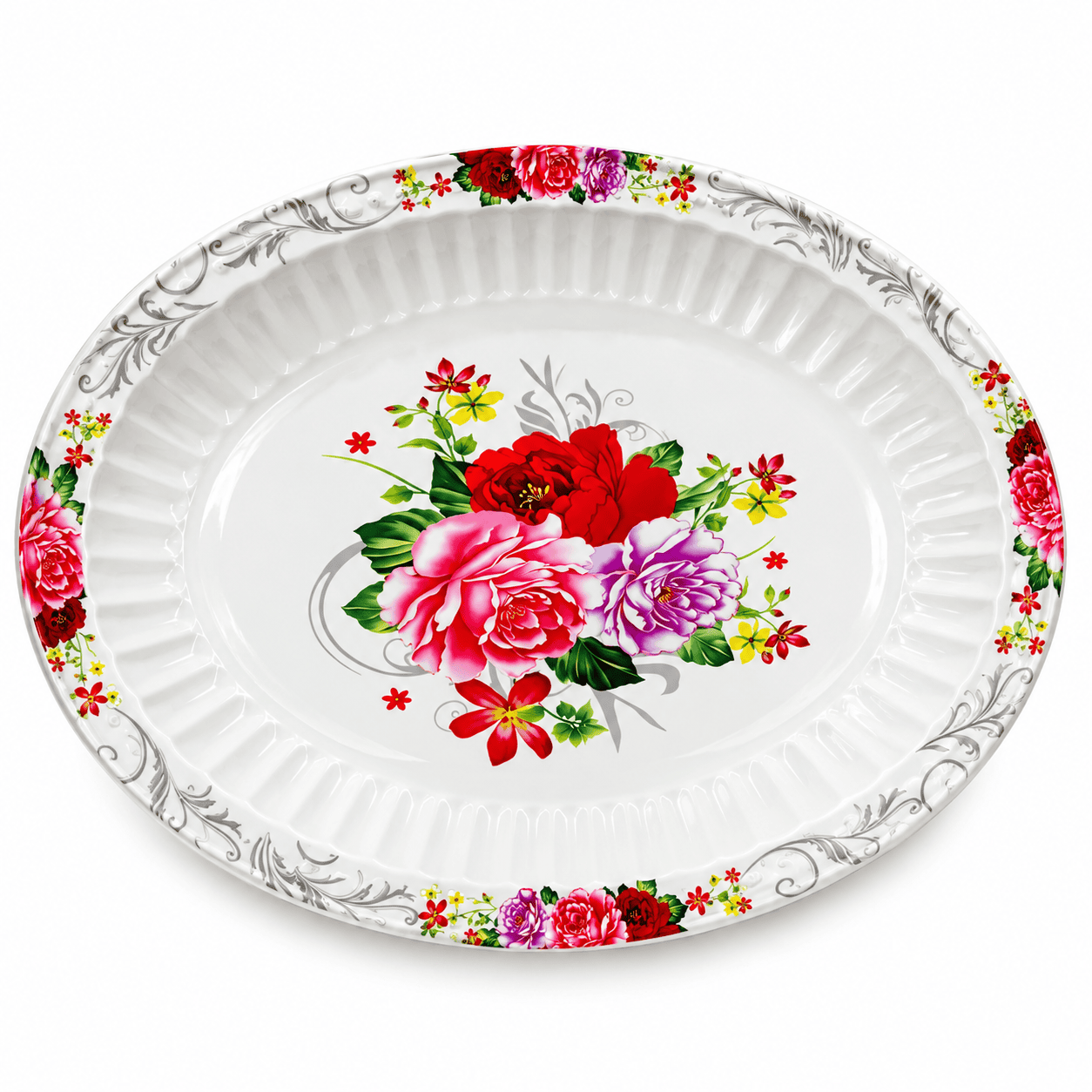 PRINTED MELAMINE OVAL TRAY