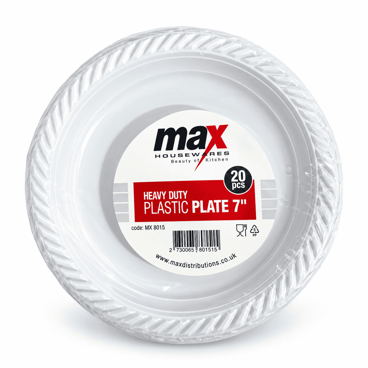 7 inch Round plate pack of 20