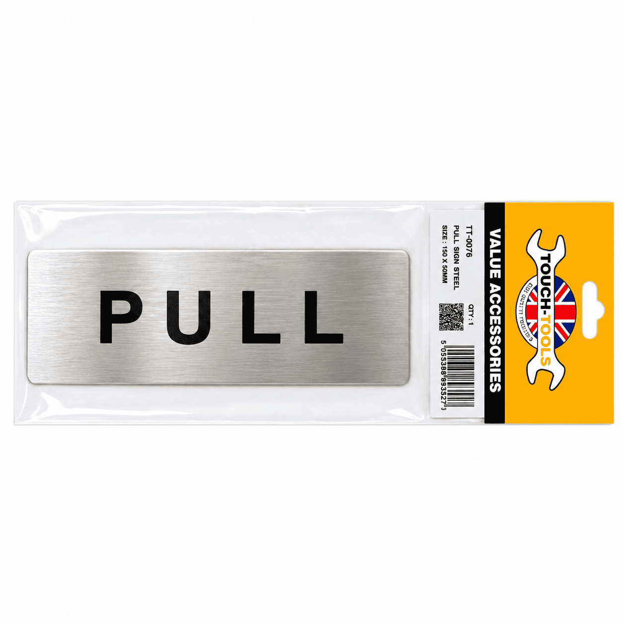 STAINLESS STELL PULL SIGN 12PK