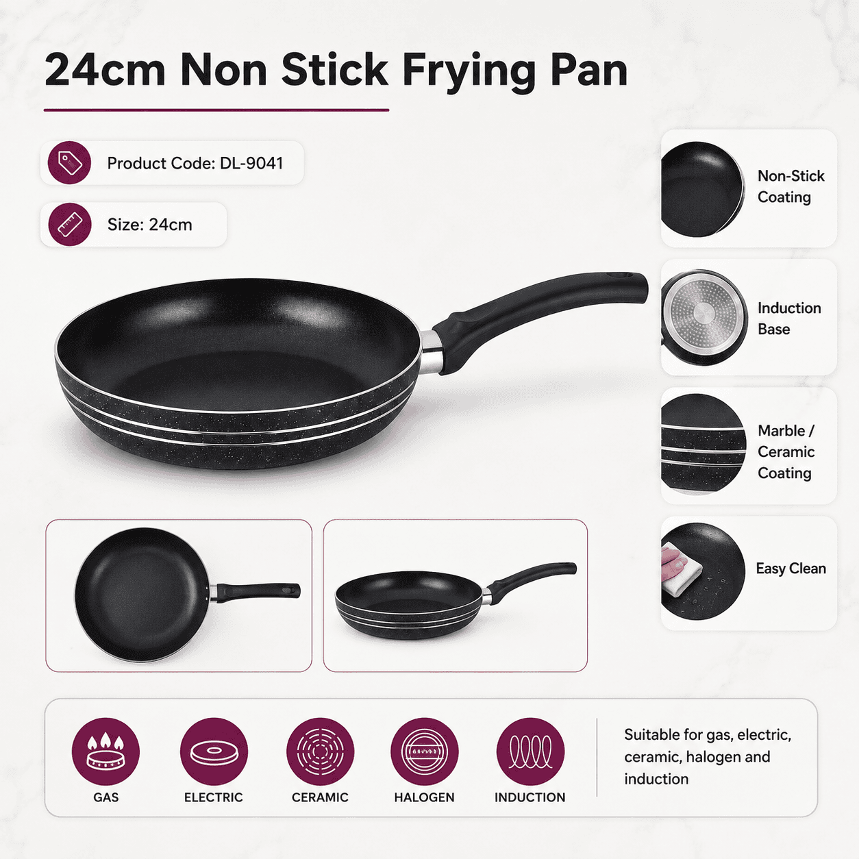 Non-Stick Frying Pan 24 cm thumbnail 2