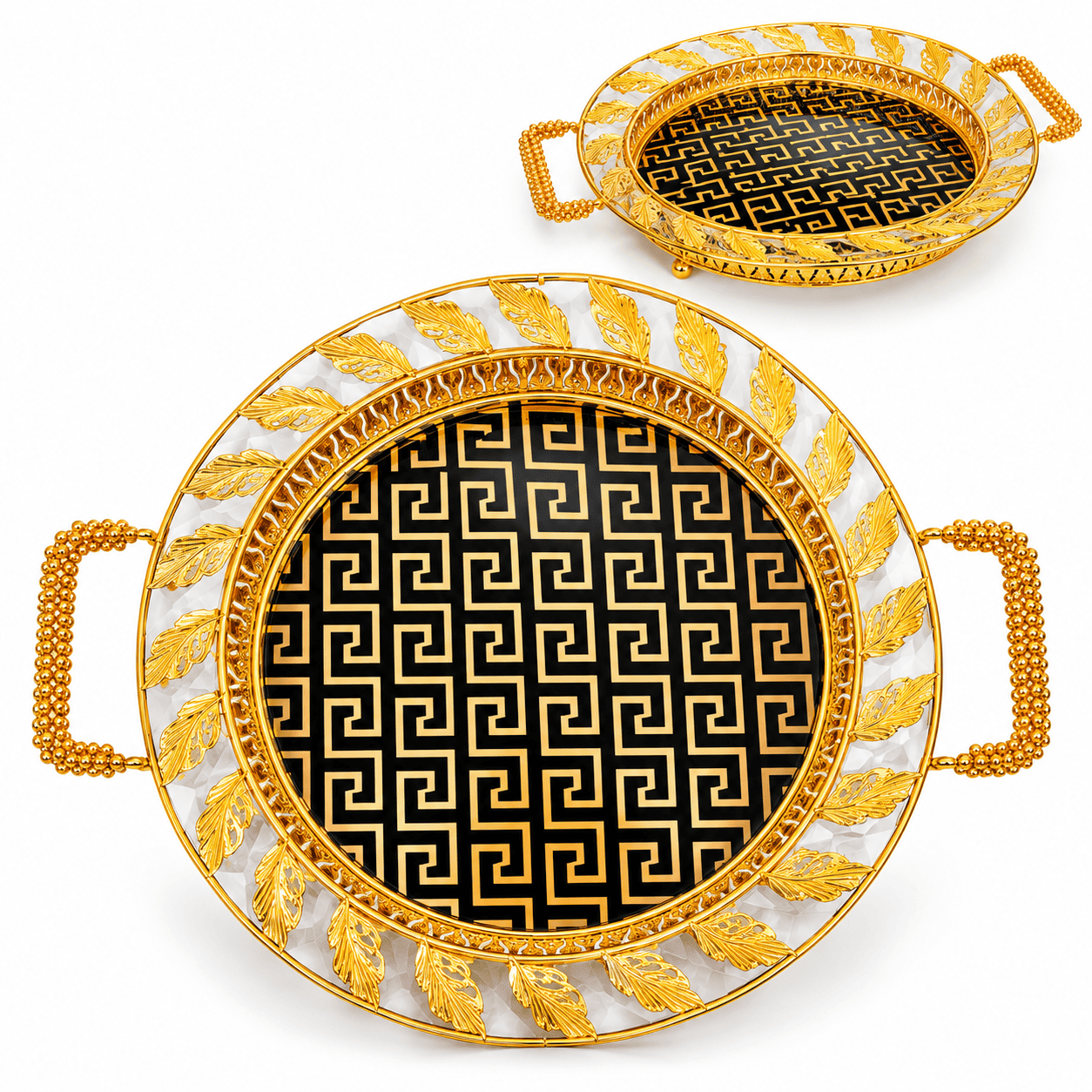FANCY ROUND TRAY SMALL 47CMS
