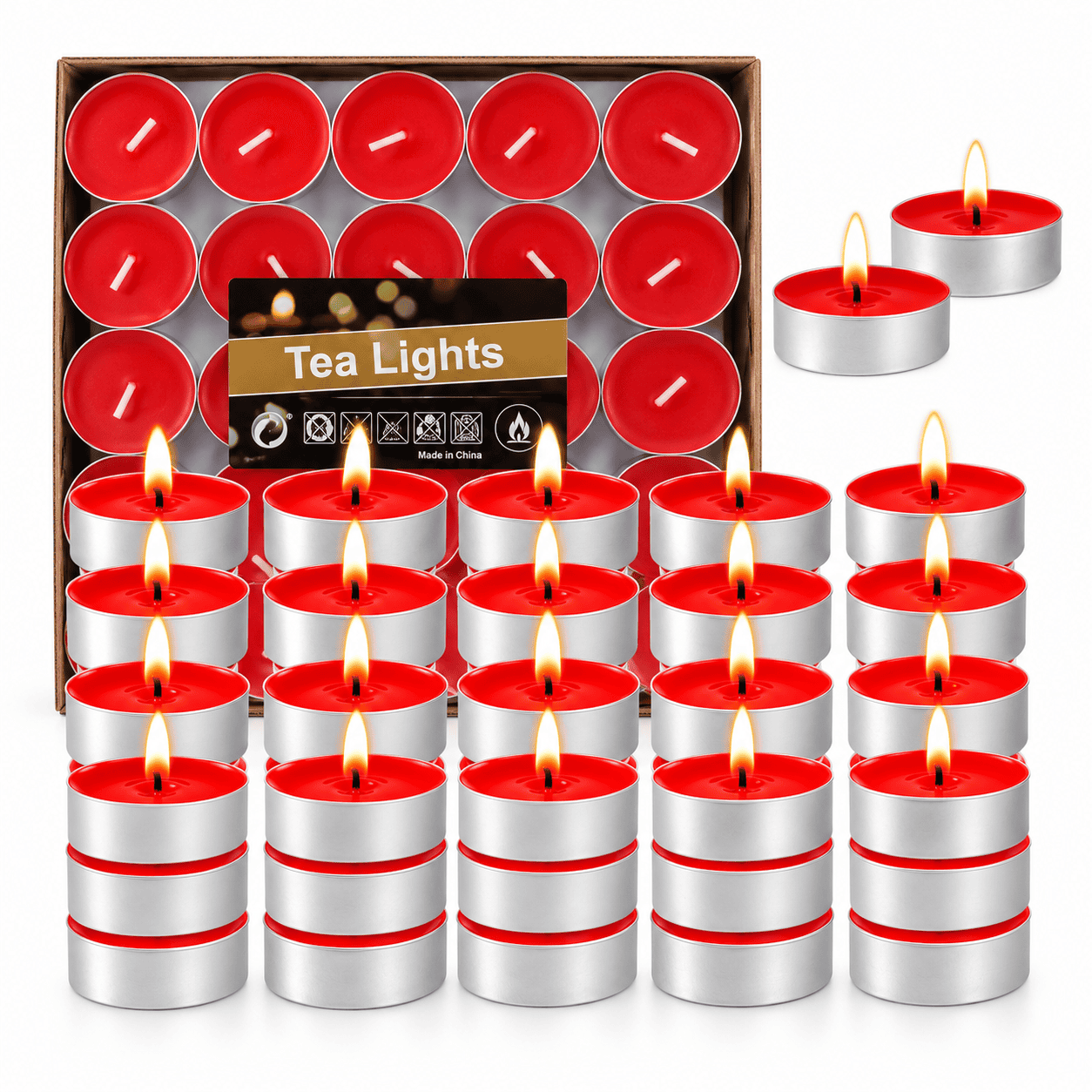 Tea Light candles - Assorted colours (50 PCS)