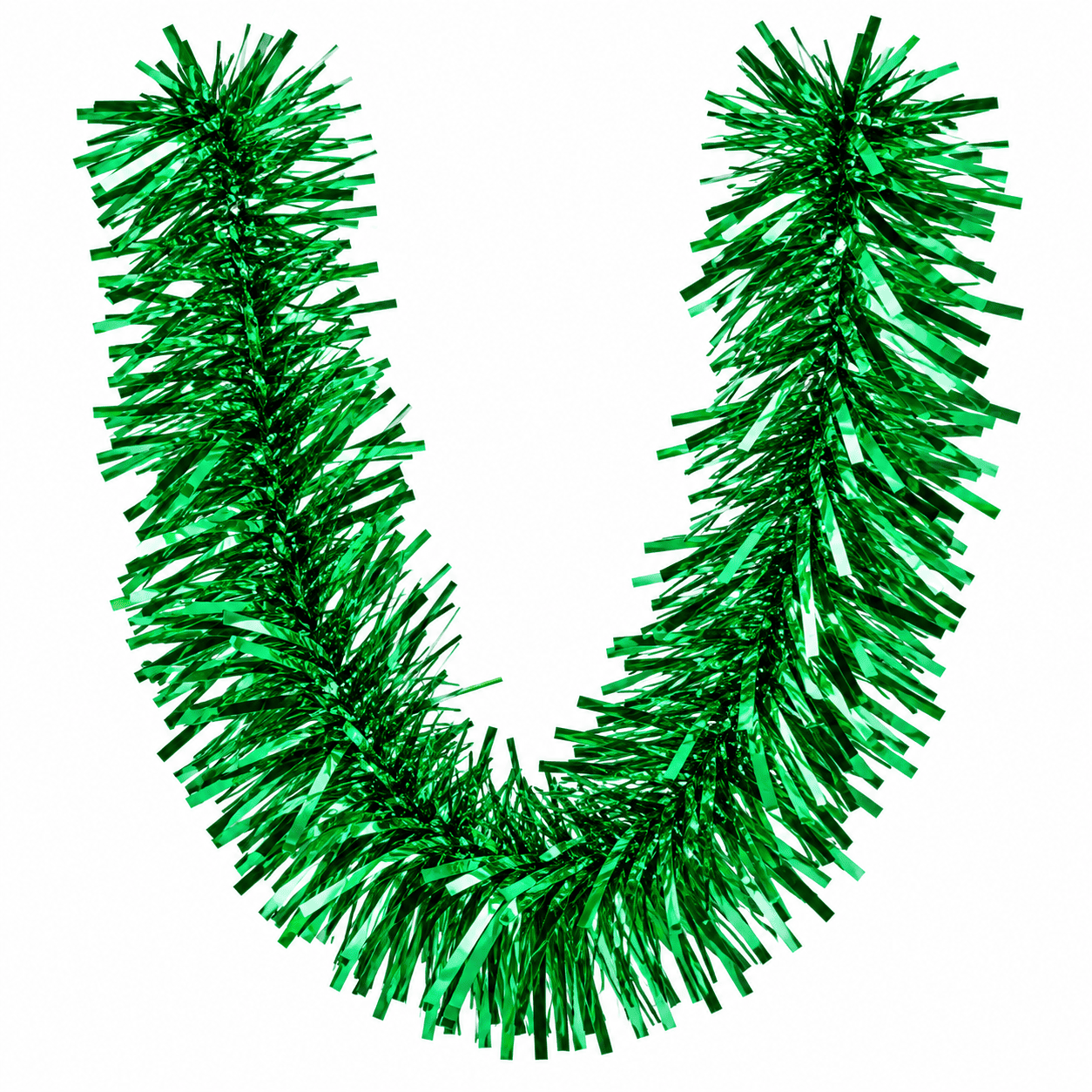 TINSEL 11CM x 2M - GREEN
