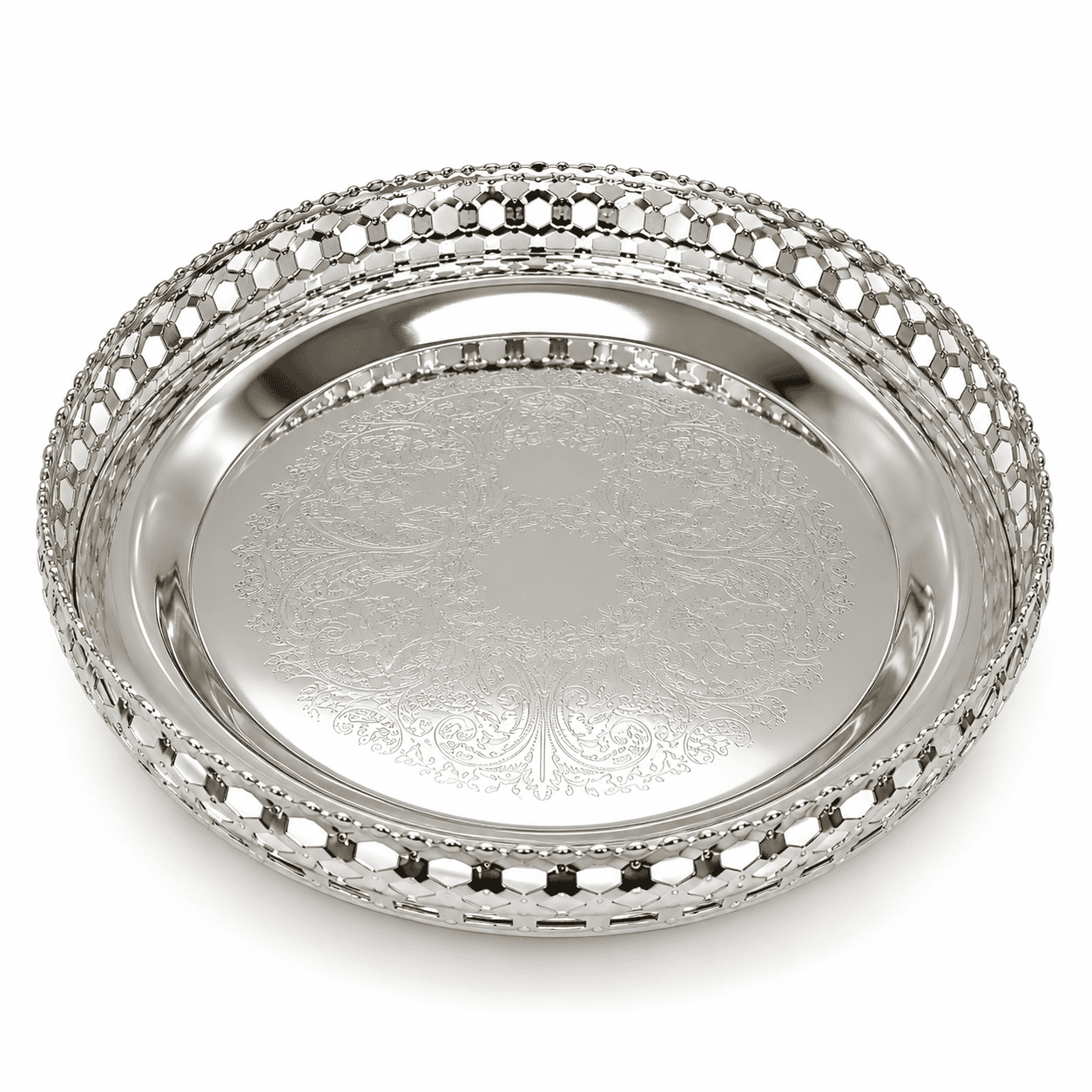 10INCH SILVER IRON PLATE
