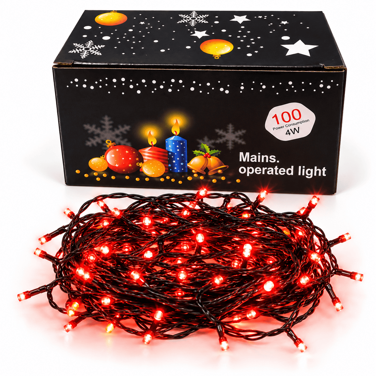 X-MAS 100PCS LIGHTS 9M - RED