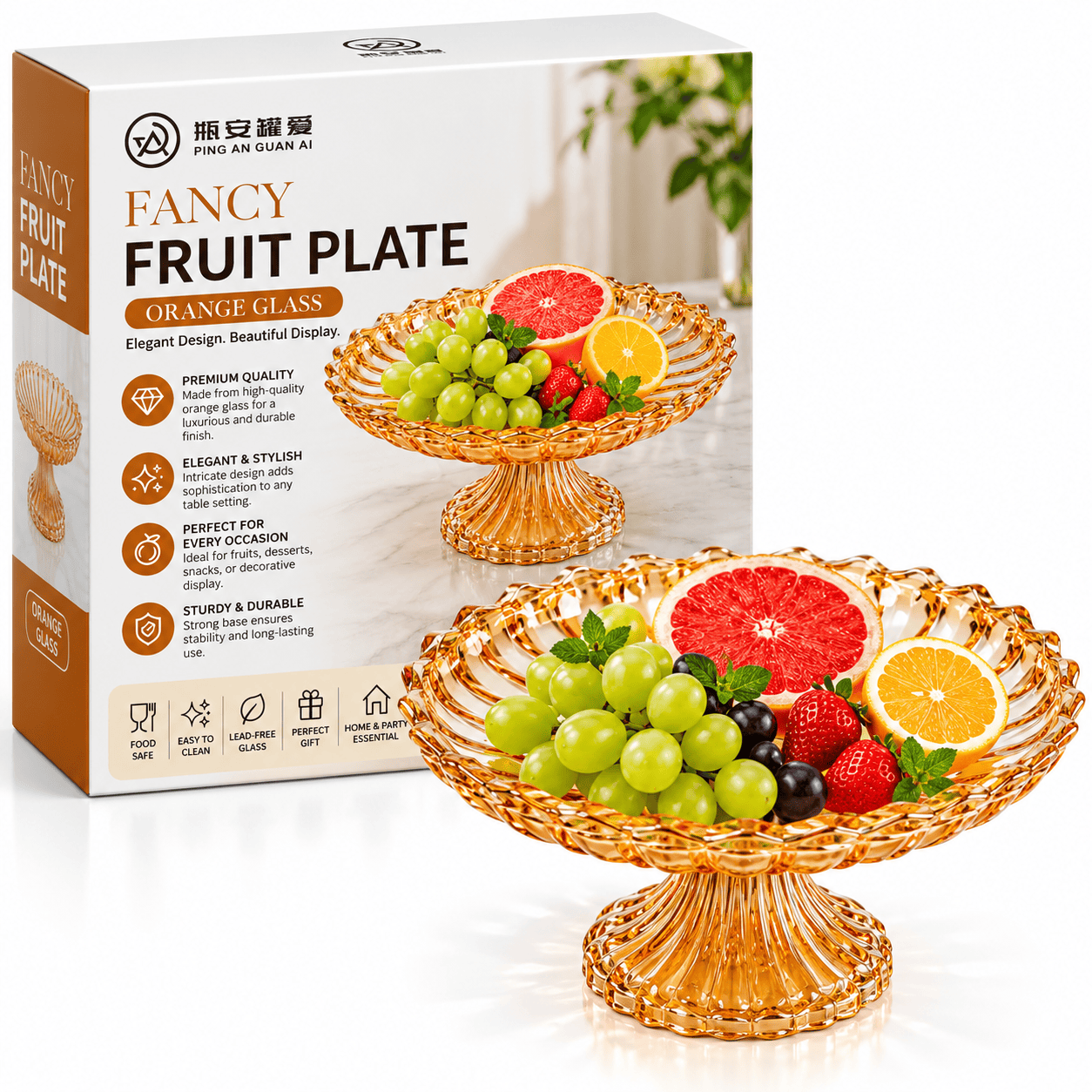 Fancy Fruit Bowl - Glass