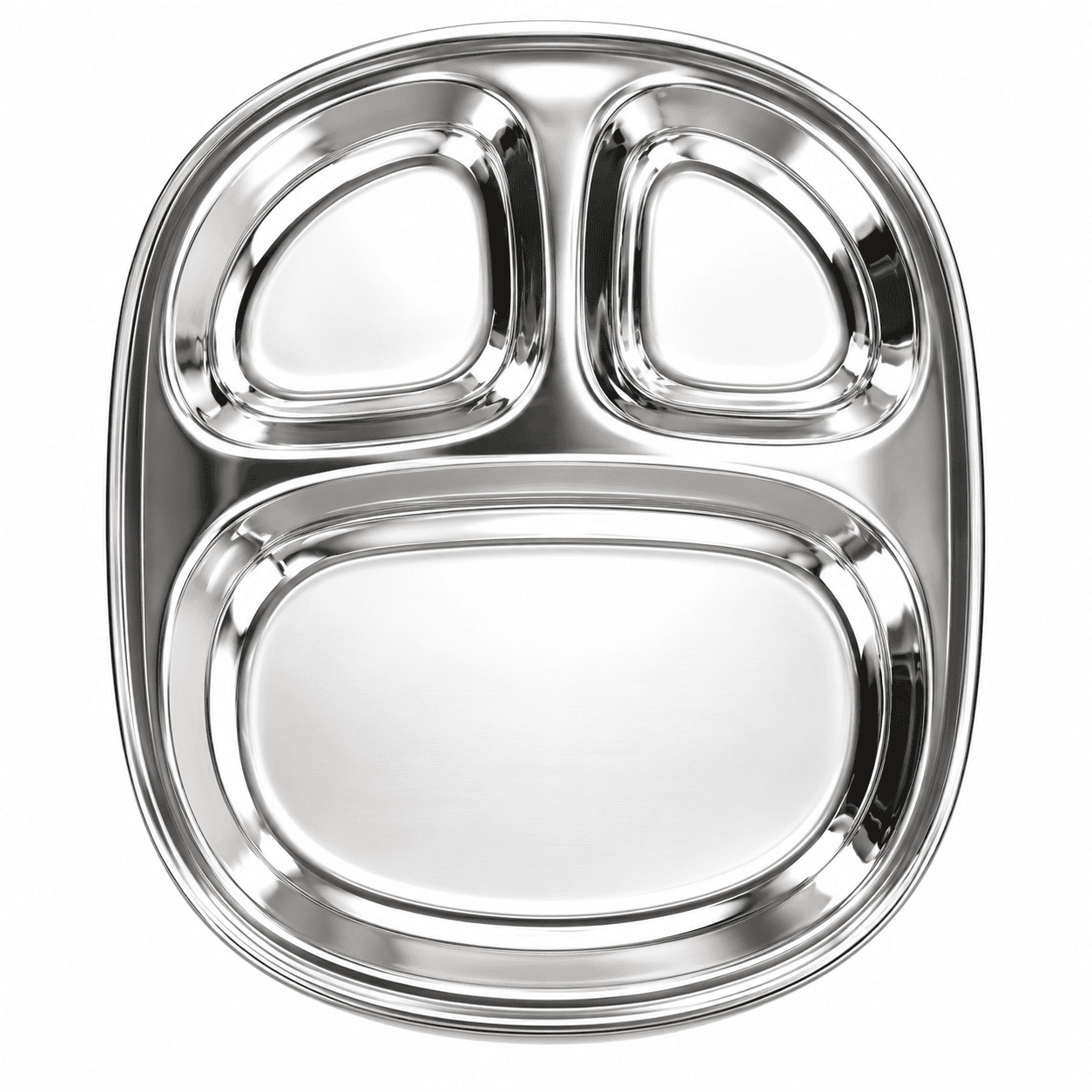 OVAL 3 COMPARTMENT PLATE *24*(3*1)-24.5*20CMS