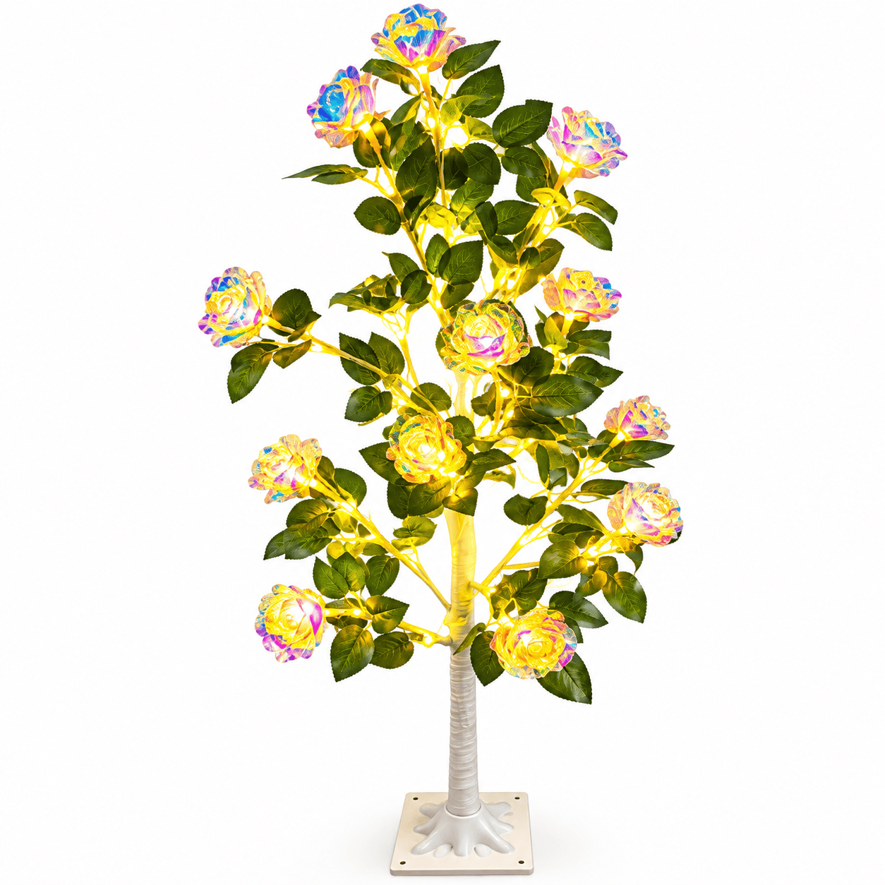 FANCY TREE WITH LIGHTS - GREEN