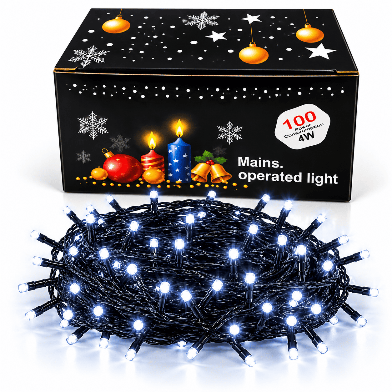 X-MAS 100PCS LIGHTS 9M - WHITE