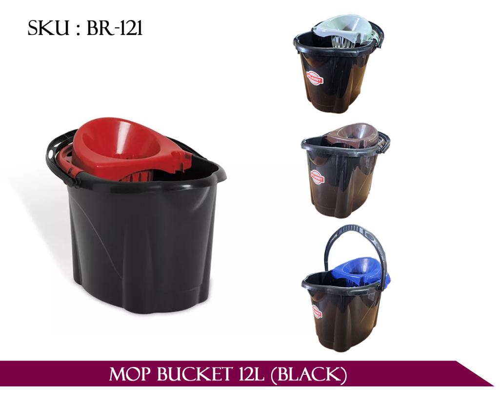 UP-092: MOP BUCKET 12L (BLACK)