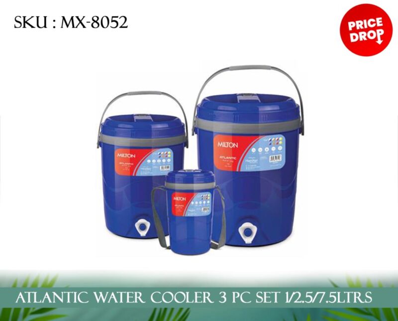 MX-8052: ATLANTIC WATER COOLER 3 PC SET 1/2.5/7.5L