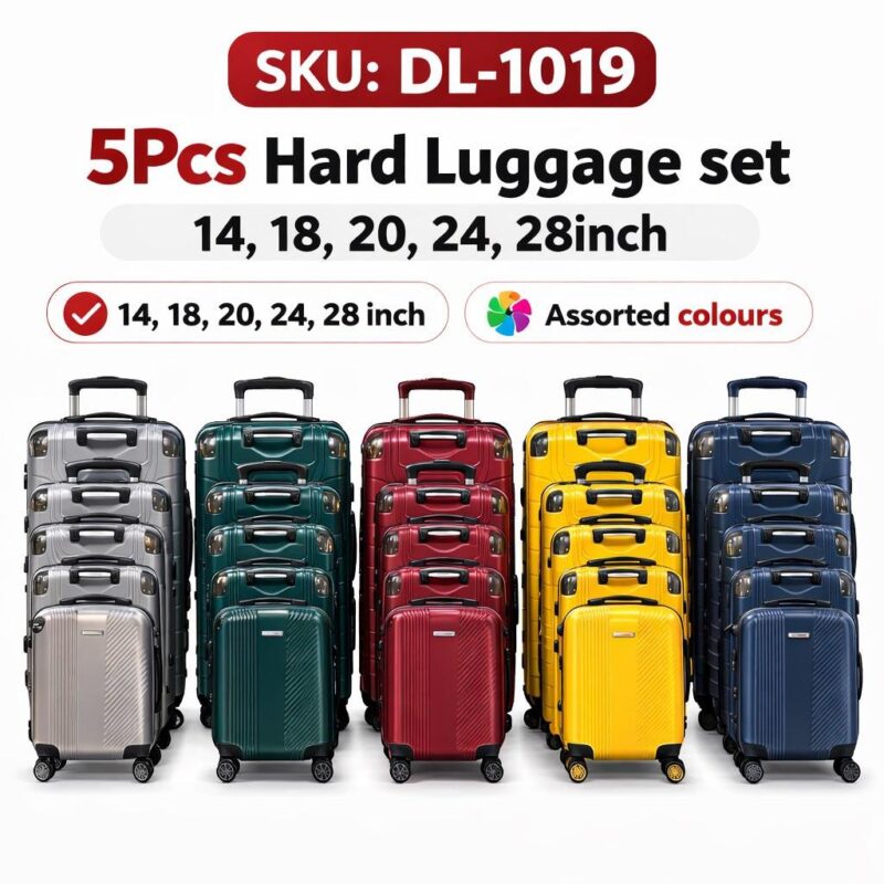 5Pcs Hard Luggage set 14, 18, 20, 24, 28inch